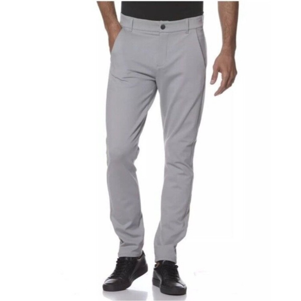 PAIGE Men's Stafford Trousers in Shark Fin Gray.‎
